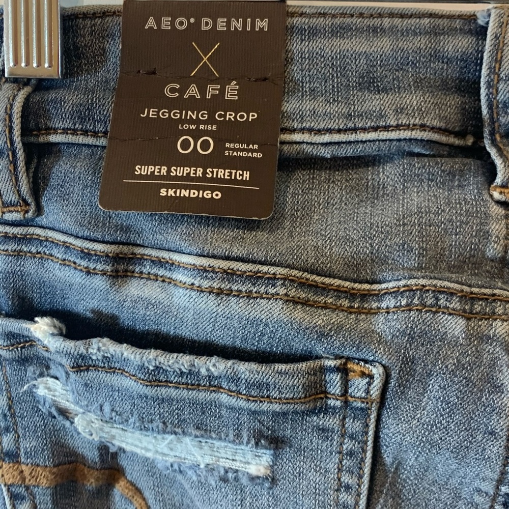 New American eagle crop Jean jeggings size 00